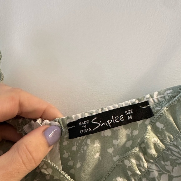 Green Floral maxi dress strappy - Picture 6 of 6